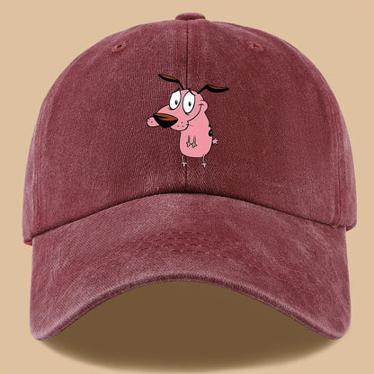 1pc Women's Cute Puppy Printed Baseball Cap with Curved Brim for Outdoor Shading Gift
