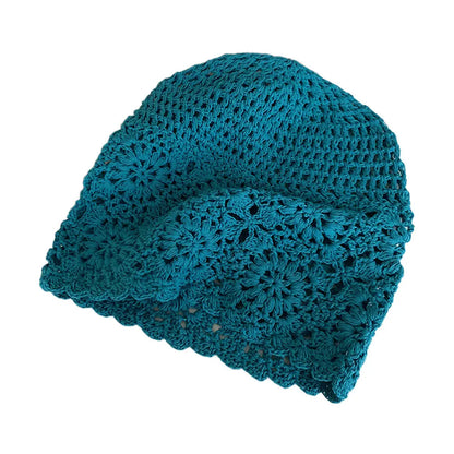 New Vintage Artistic Beret Cap Hand-Made Breathable Knitted Hat