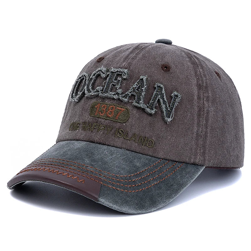 Unisex Baseball Cap Ocean 1387 Letter Embroidery Dad Hat Women Men