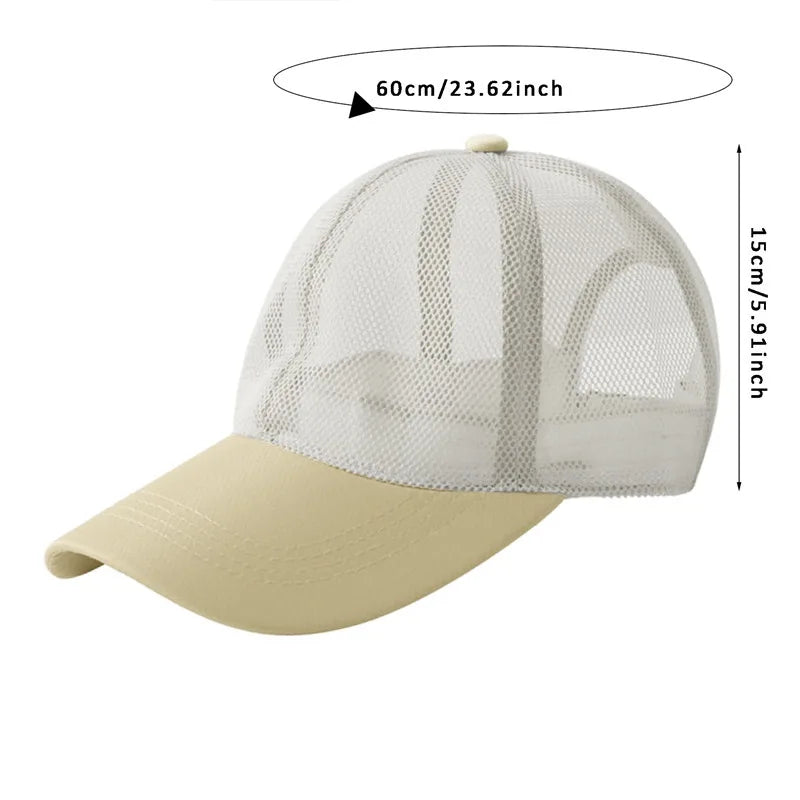 Men Women Summer Full Mesh Baseball Cap Quick Dry Adjustable Hat