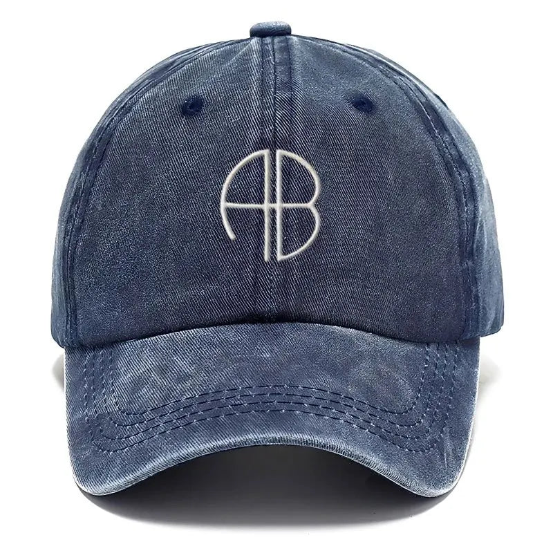 Simple Versatile Printed Washed Vintage Soft Top Baseball Cap For Men And Women