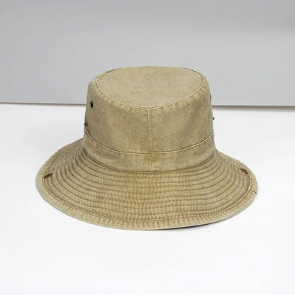 62cm Big Size Cotton Bucket Hat Men Hiking Fishing Safari Hat