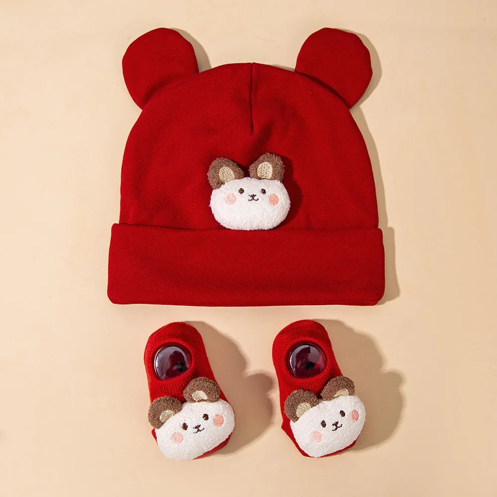 Autumn Winter Cute Bear Baby Turban Hats