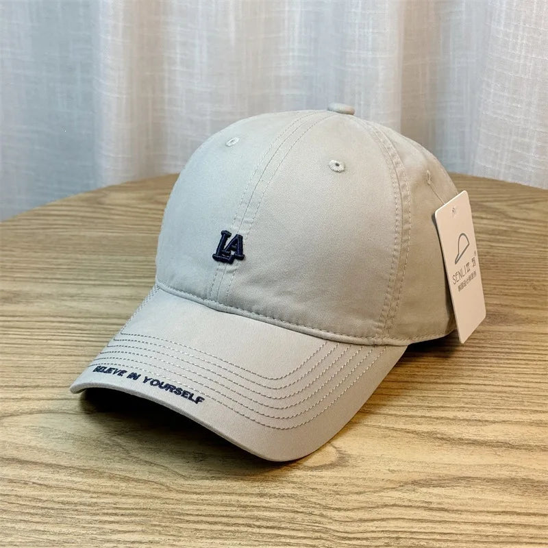 Korean Style Simple Letter Embroidered Baseball Cap