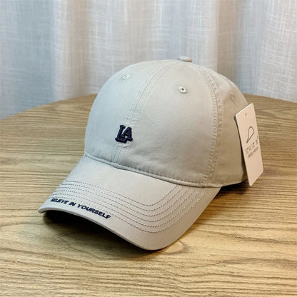 Korean Style Simple Letter Embroidered Baseball Cap
