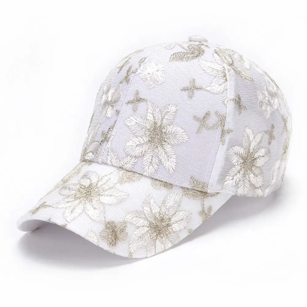 Elegant Breathable Floral Lace Baseball Cap