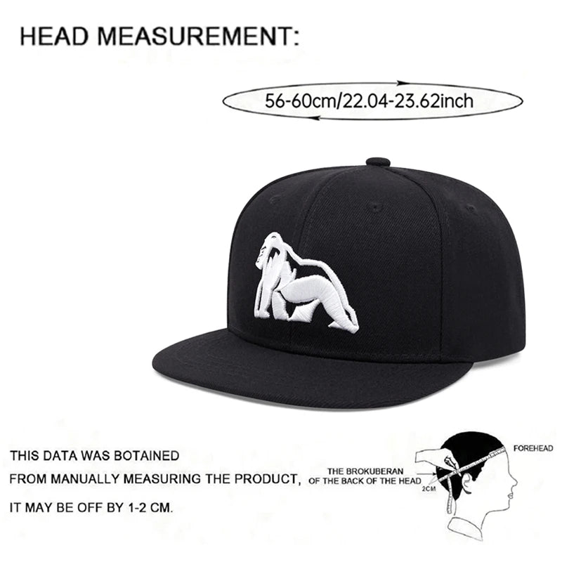 Baseball Hat Gorilla Embroidery Street Hip Hop Hat