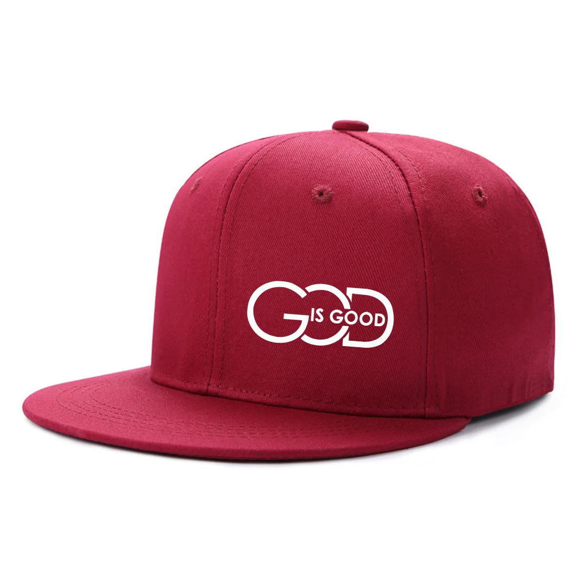 Unisex Adjustable Baseball Cap Street Flat Brim Hat Printed God Is Good Casual Headwear Men And Women