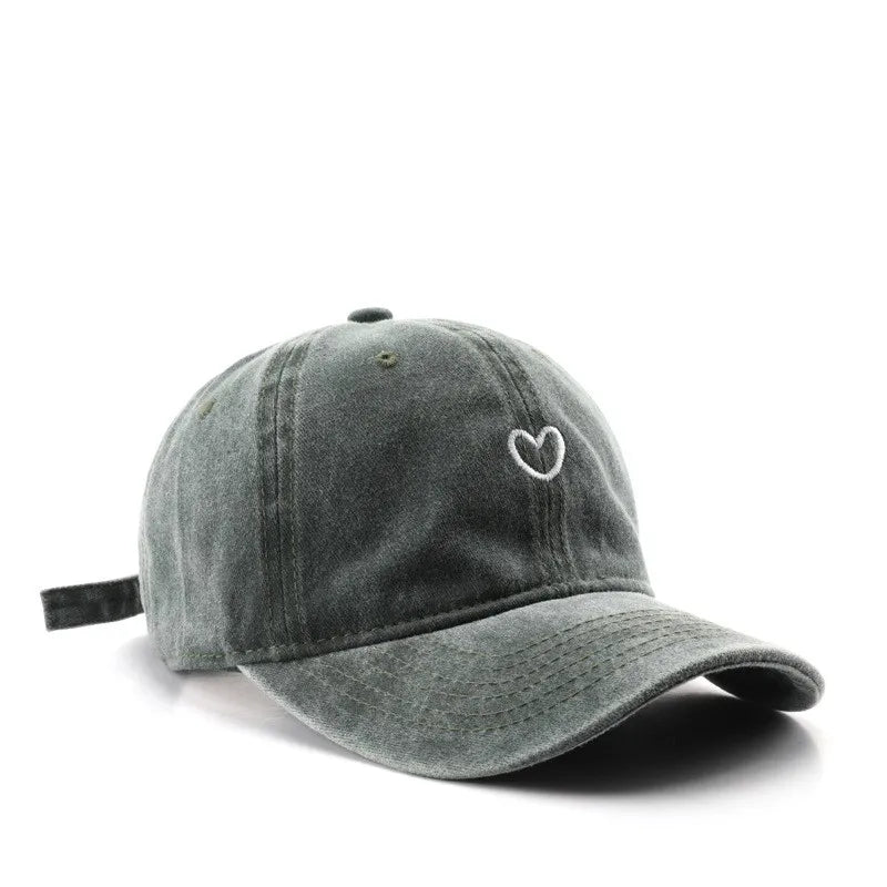 Four Seasons Cotton Love Embroidery Casquette Baseball Cap
