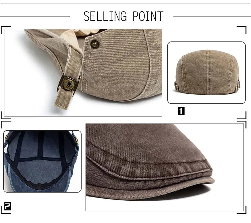 Hot Sale Vintage Painter Beret Unisex Fashion Flat Visor Cap Casual Autumn Retro