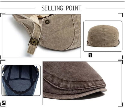 Hot Sale Vintage Painter Beret Unisex Fashion Flat Visor Cap Casual Autumn Retro