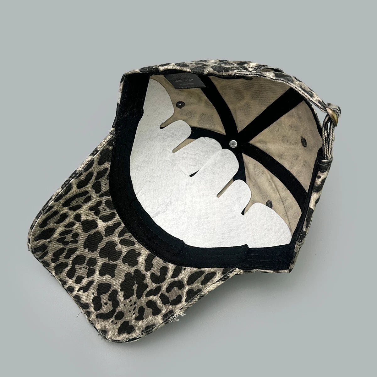 Street Retro Leopard Print Embroidery Baseball Hats