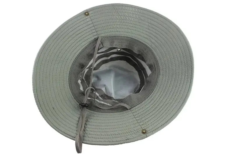 Summer Men Bucket Hat Outdoor UV Protection Wide Brim Panama Safari Hunting Hiking Hat