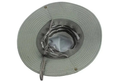 Summer Men Bucket Hat Outdoor UV Protection Wide Brim Panama Safari Hunting Hiking Hat