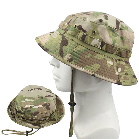 Men's Panama Hat Bucket Hat Tactical Sunscreen Camouflage Outdoor