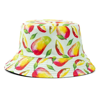 Unisex Bucket Cap Fruit Printing Hats Summer