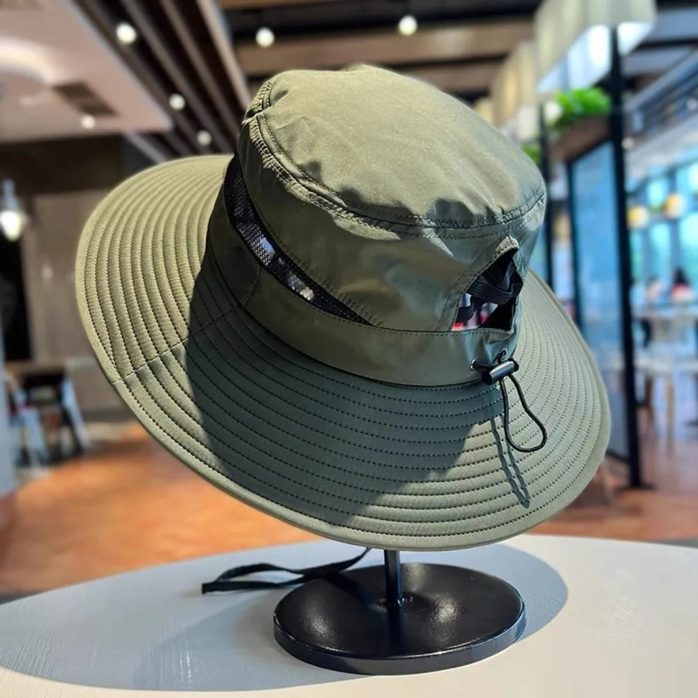 New Anti-Sun Bucket Hat Adjustable Anti-UV Beach Hat