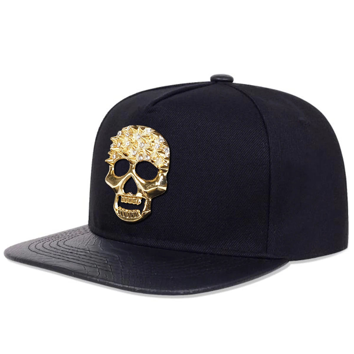 Unisex Skeleton Label With Drill Hip-Hop Hats