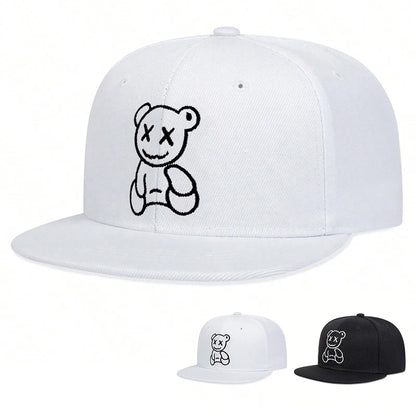 Unisex XX Little Bear Embroidery Hip-hop Hats Spring