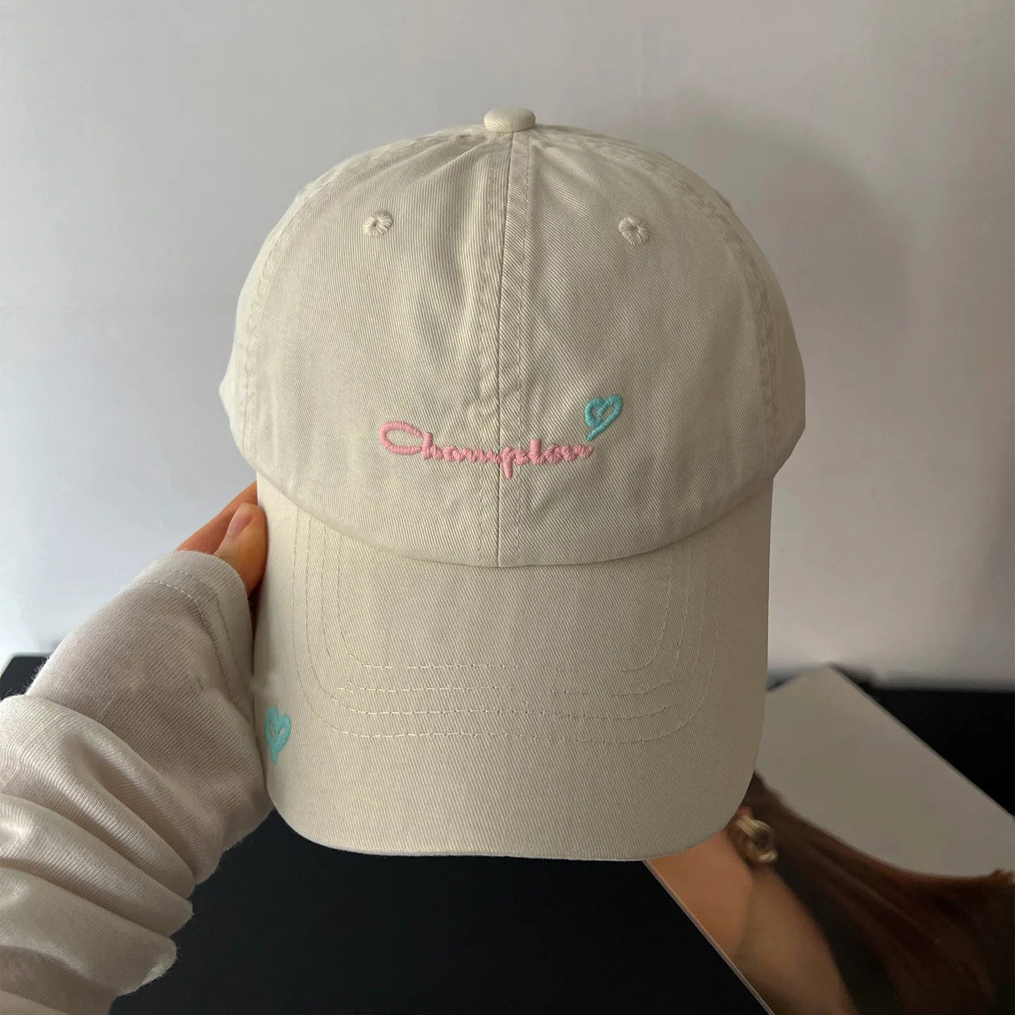 1pc Korean Style Letter Embroidered Baseball Caps for Women Men Summer