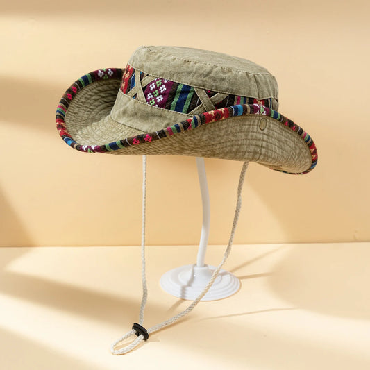 Western Cowboy Windsun Vintage Cross Cowboy Fisherman Hat