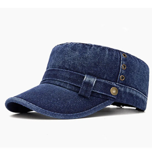 Snapback Cap New Spring Summer Washable Denim Vintage Military Hats