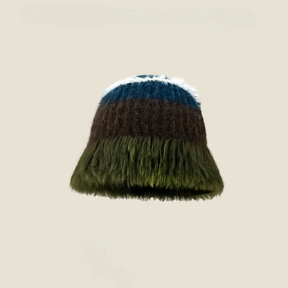 Dopamine Autumn Crochet Panama Cap Korean Handmade Bucket Hats