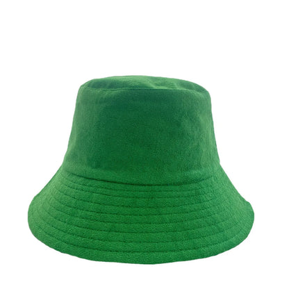 Simple Terry Cloth Towel Bucket Hat Spring Autumn