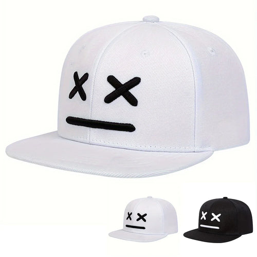 Unisex XX Smiling Face Embroidery Hip-Hop Hats