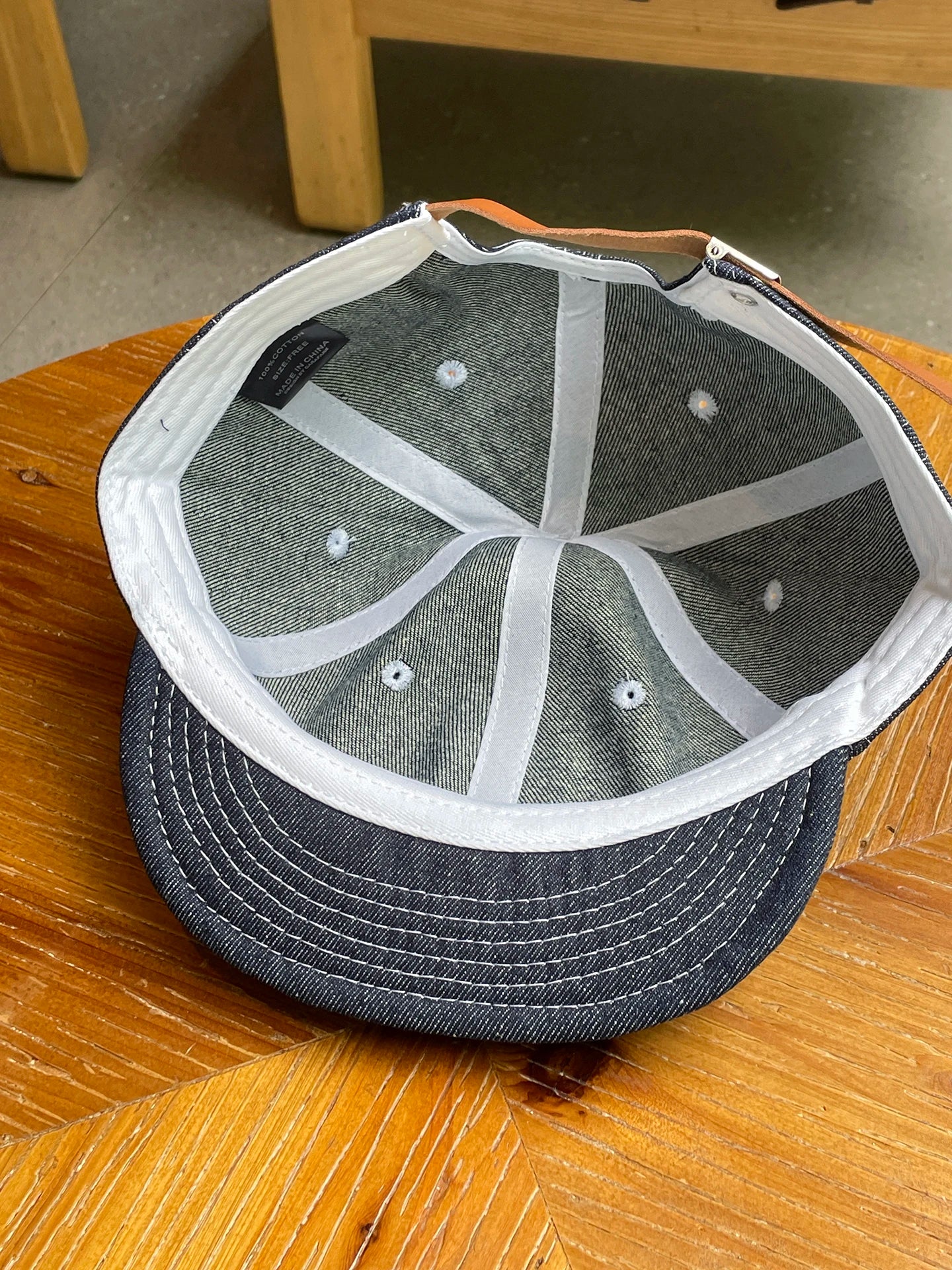 Denim Short Brim Tooling Baseball Cap Sports Hip Hop