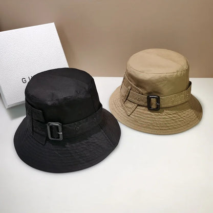 Designer Brand Fashion Women Belt Buckle Bucket Hat