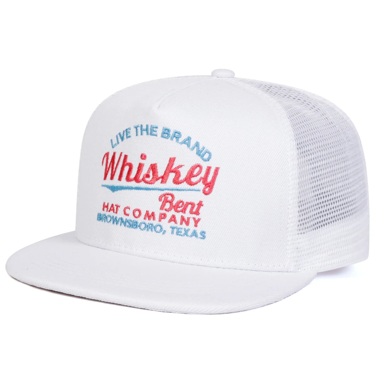 Unisex Whiskey Bent Letter Embroidery Hip-hop Net Hats Spring Summer