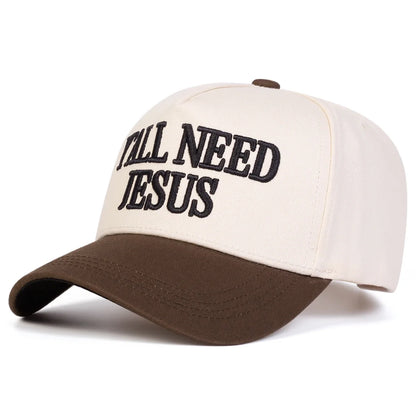 Unisex Y'ALL Need Jesus Letter Embroidery Baseball Caps Spring Autumn