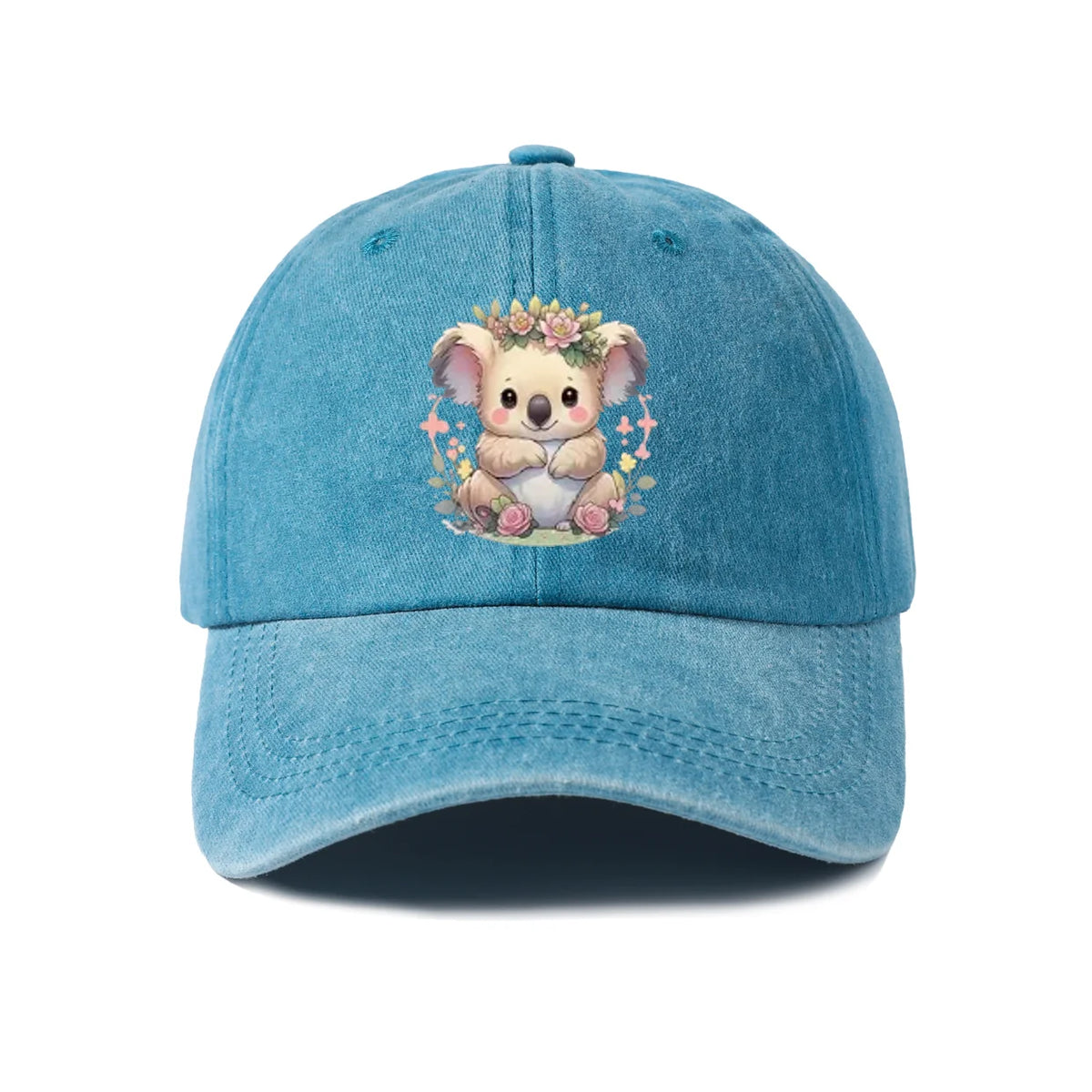 Cute Cartoon Animal Character Baseball Cap Vintage Washed Adjustable Unisex Dad Hat Everyday Gift