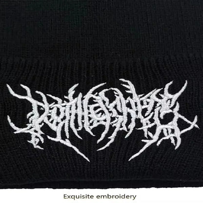 Warm Women Men Winter Beanies Hats Gothic Street Punk Knitted Bonnet Caps
