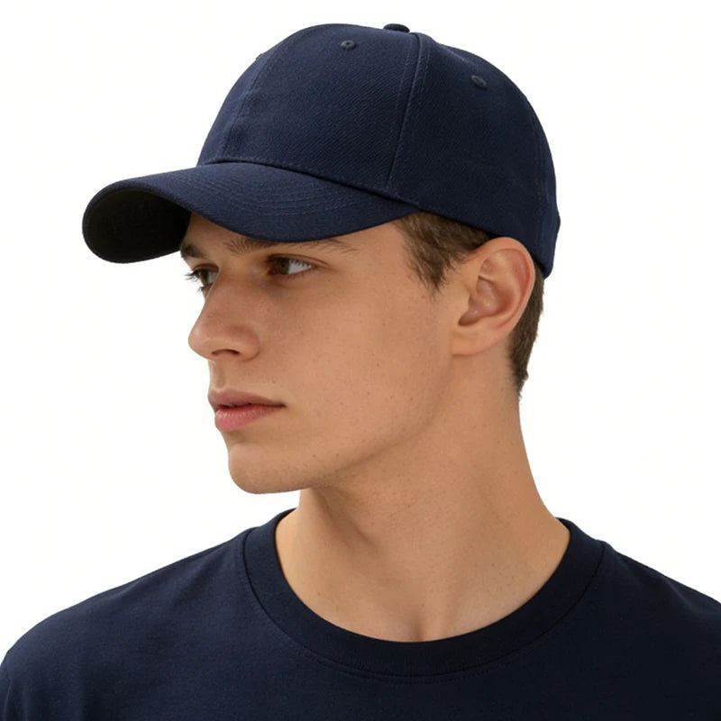 Adjustable Polyester Baseball Cap Unisex Solid Color Dad Hat
