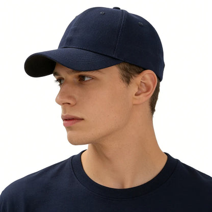 Adjustable Polyester Baseball Cap Unisex Solid Color Dad Hat