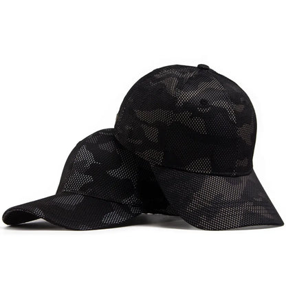 Grid Unisex Camouflage Baseball Cap Unisex Adjustable Sun Hat Men
