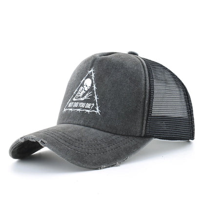 Washed Denim Baseball Cap Women Men