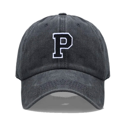 Initial Letter A-Z Embroider Baseball Cap