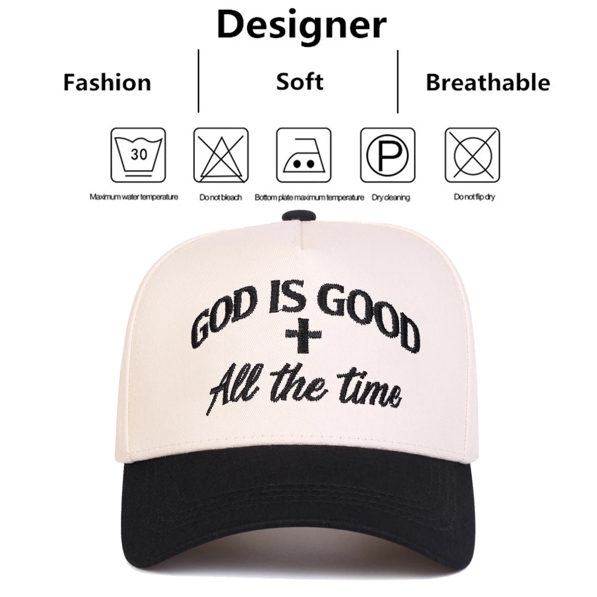 Unisex God Is Good Letter Embroidery Baseball Caps Spring Autumn Outdoor