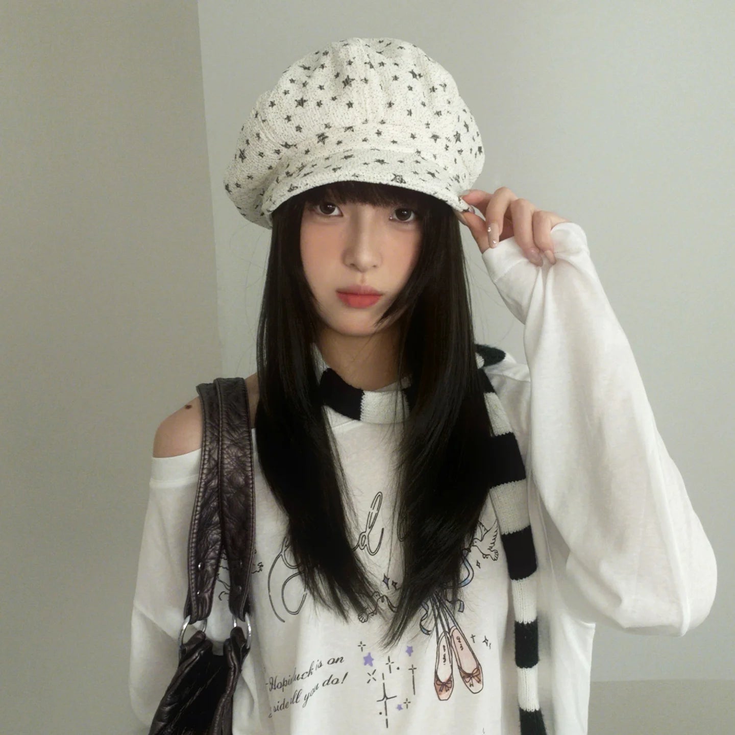 Retro Literary Style Star Beret For Women With An Octagonal Shape