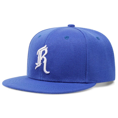 Fashionable Simple Flat Brimmed Hat JR Embroidered Street Dance Hip Hop