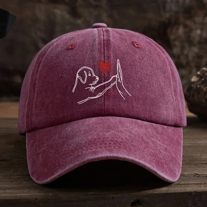 Dog Love High Five Printed Baseball Hat