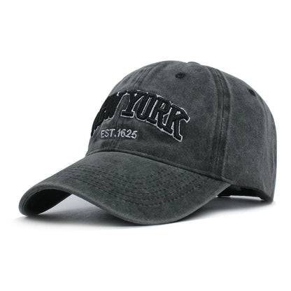 2025 New York Washed Cotton Cap Protection Casquette Dad Hat Outdoors Cap