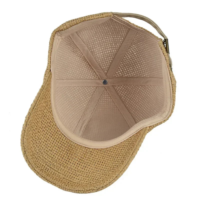 Men's And Women's Fashionable Straw Baseball Caps