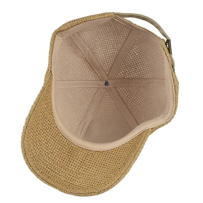 Men's And Women's Fashionable Straw Baseball Caps