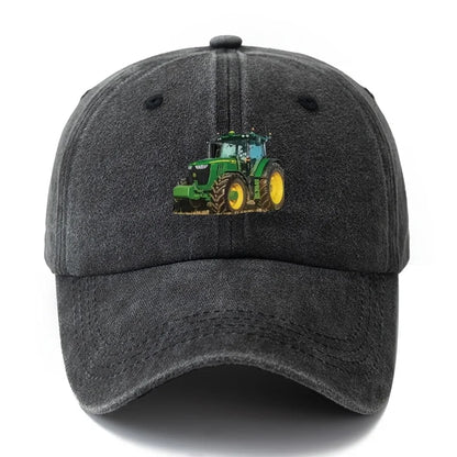 Printed Tractor Baseball Cap Men's Outdoor Camping Vacation Casual Curved Brim Hat Retro