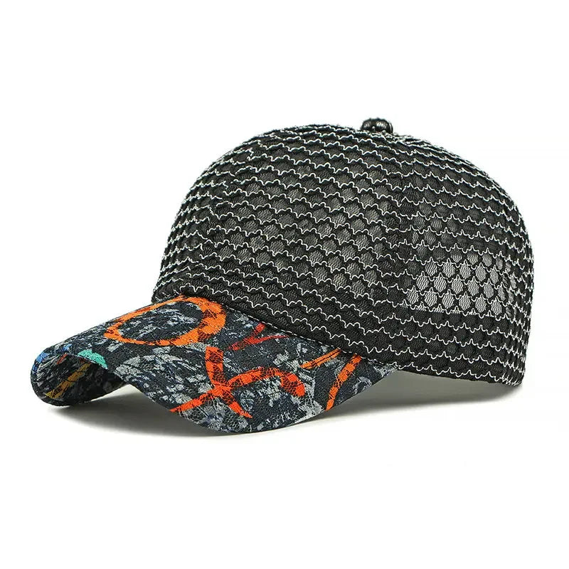 Spring And Summer Polyester Geometric Print Casquette Baseball Cap