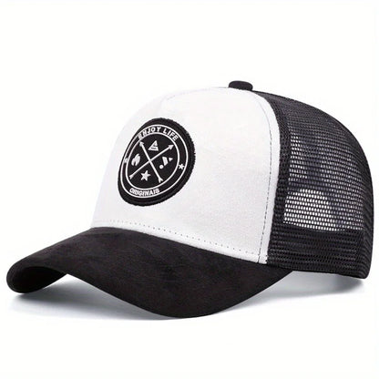 Summer Mesh Baseball Cap Women Men Enjoy Life Letter Patch Snapback Hat